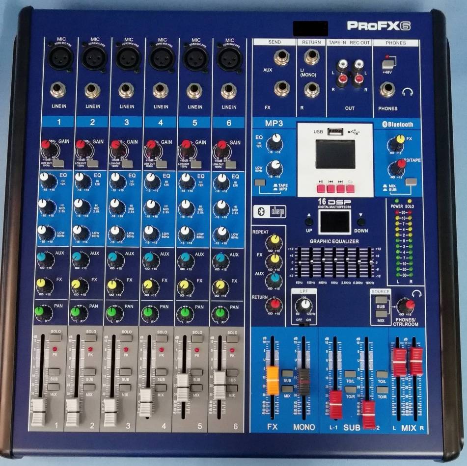 audio mixer with bluetooth input